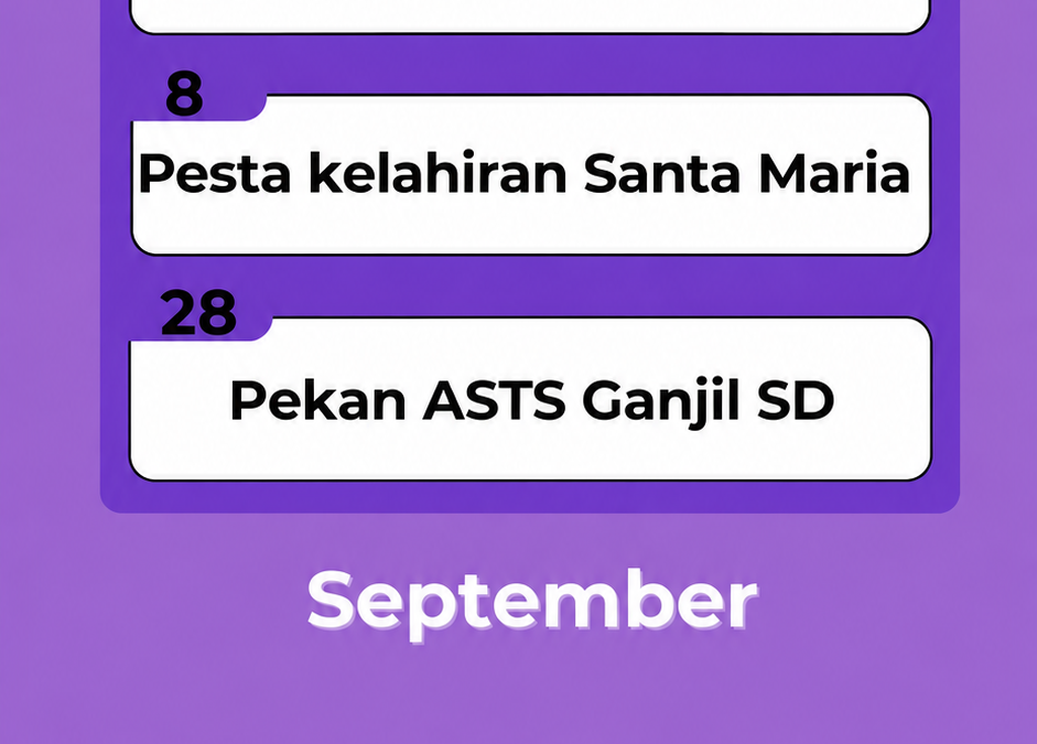 AGENDA BULAN SEPTEMBER 2026